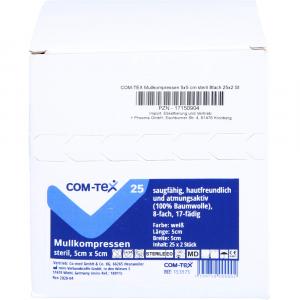 COM-TEX Mullkompressen 5x5 cm steril 8fach