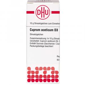 CUPRUM ACETICUM D 3 Globuli