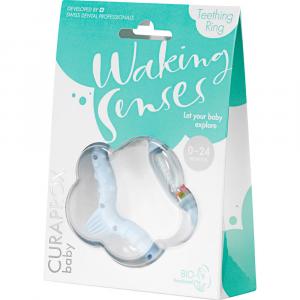 CURAPROX Baby Beißring 0-24 Mon.blau
