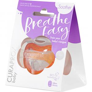 CURAPROX Schnuller 7-18 Monate Gr.1 7-10 kg orange