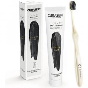 CURASEPT LUXURY WHITENING GOLD Zahnpasta+Zahnbü.