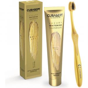 CURASEPT LUXURY WHITENING WHITE Zahnpasta+Zahnbü.
