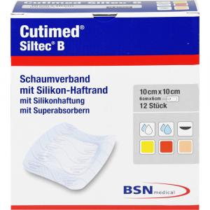 CUTIMED Siltec B Schaumverb.10x10 cm m.Haftr.