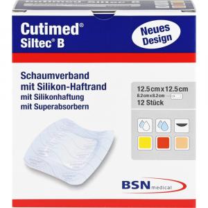 CUTIMED Siltec B Schaumverb.12,5x12,5 cm m.Haftr.
