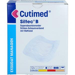CUTIMED Siltec B Schaumverb.7,5x7,5 cm m.Haftr.