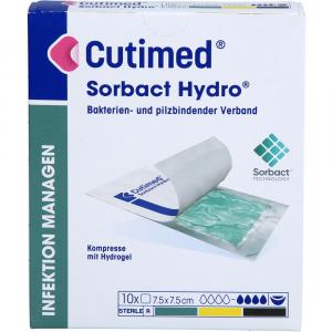 CUTIMED Sorbact Gel Kompressen 7,5x7,5 cm
