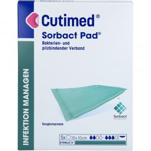 CUTIMED Sorbact Pad Kompressen 10x10 cm