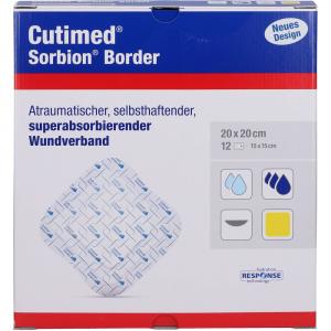 CUTIMED Sorbion Border Wundauflage 20x20 cm steril