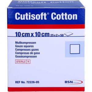 CUTISOFT Cotton Kompr.10x10 cm steril 8fach