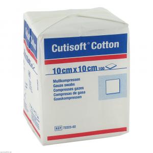 CUTISOFT Cotton Kompr.10x10 cm unsteril
