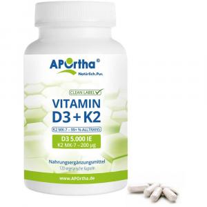 D3 5.000 I.E.+K2 MK-7 200 μg vegetarisch Kapseln
