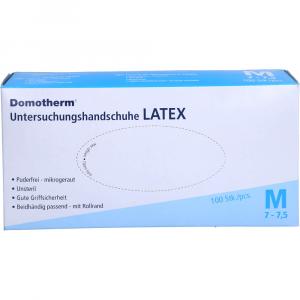 DOMOTHERM Unt.Handschuhe Latex unsteril pf M weiß