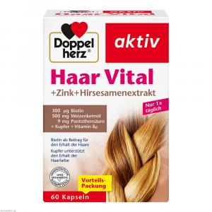 DOPPELHERZ Haar Vital+Zink+Hirseextrakt Kapseln