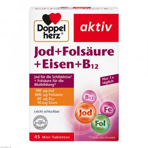 DOPPELHERZ Jod+Folsäure+Eisen+B12 Tabletten
