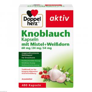 DOPPELHERZ Knobl.Kap.m.Mistel+Weißdorn 60/24/54 mg