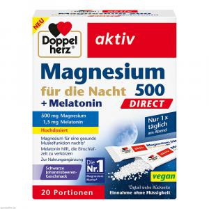 DOPPELHERZ Mag.500 für die Nacht+Melatonin DIRECT