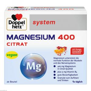 DOPPELHERZ Magnesium 400 Citrat system Granulat