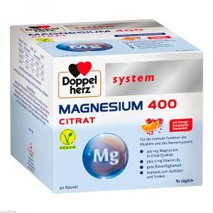 DOPPELHERZ Magnesium 400 Citrat system Granulat
