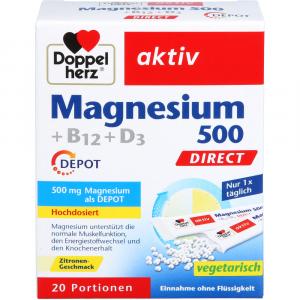 DOPPELHERZ Magnesium 500+B12+D3 Depot DIRECT Pell.