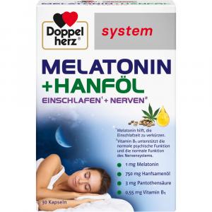 DOPPELHERZ Melatonin+Hanföl system Kapseln