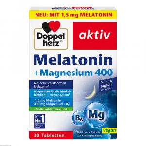 DOPPELHERZ Melatonin+Magnesium 400 Tabletten