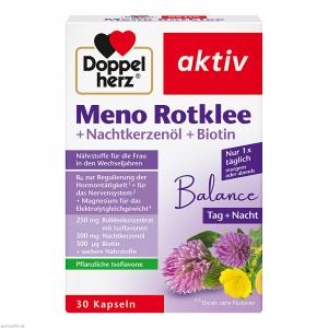 DOPPELHERZ Meno Rotklee+Nachtkerzenöl+Biotin Kaps.