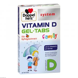 DOPPELHERZ Vitamin D Gel-Tabs family system