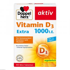 DOPPELHERZ Vitamin D3 1000 I.E. EXTRA Tabletten