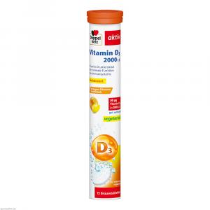DOPPELHERZ Vitamin D3 2000 I.E. Brausetabletten