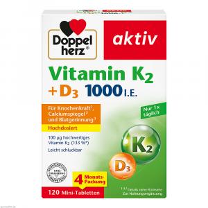 DOPPELHERZ Vitamin K2+D3 1000 I.E. Tabletten