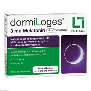 DORMILOGES 3 mg Melatonin plus Tryptophan Filmtab.
