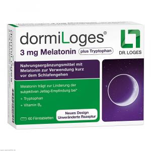 DORMILOGES 3 mg Melatonin plus Tryptophan Filmtab.