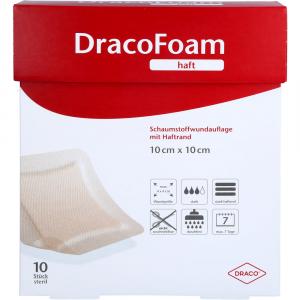 DRACOFOAM Haft Schaumstoff Wundaufl.10x10 cm