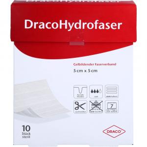 DRACOHYDROFASER 5x5 cm gelbildender Faserverband