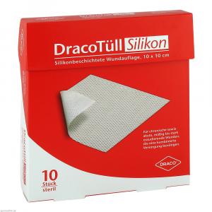 DRACOTÜLL Silik.10x10cm silikonbesch.Wundkont.Aufl