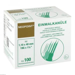EINMALKANÜLE Neopoint 19 Gx1 1/2 1,1x40 mm ster.