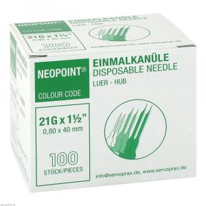 EINMALKANÜLE Neopoint 21 Gx1 1/2 0,8x40 mm ster.