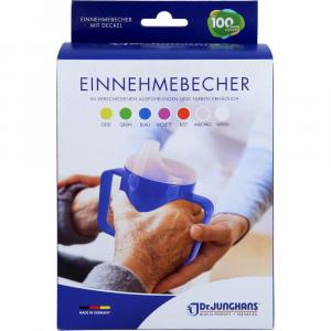 EINNEHMEBECHER m.2 Griffen+Deckel 4mm blau