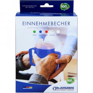 EINNEHMEBECHER m.Griff 2 Deckel 4+12 mm milchig