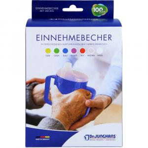 EINNEHMEBECHER m.Griff+2 Deckel 4+12mm rot