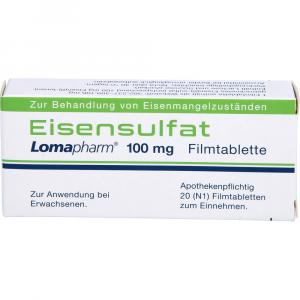 EISENSULFAT Lomapharm 100 mg Filmtabletten
