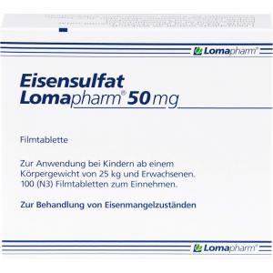 EISENSULFAT Lomapharm 50 mg Filmtabletten