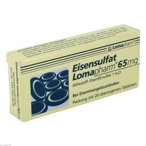 EISENSULFAT Lomapharm 65 mg überzogene Tab.