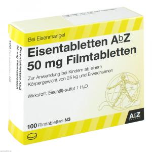 EISENTABLETTEN AbZ 50 mg Filmtabletten