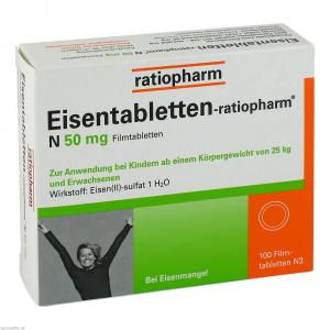 EISENTABLETTEN-ratiopharm N 50 mg Filmtabletten