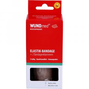 ELASTIK Bandage 10 cmx3 m mit Bandageklammern