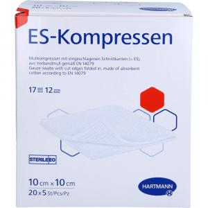 ES-KOMPRESSEN steril 10x10 cm 12fach