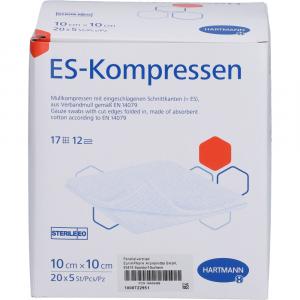 ES-KOMPRESSEN steril 10x10 cm 12fach Großpackung