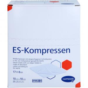 ES-KOMPRESSEN steril 10x10 cm 8fach