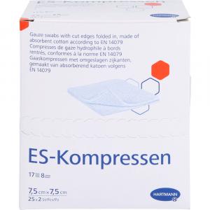 ES-KOMPRESSEN steril 7,5x7,5 cm 8fach